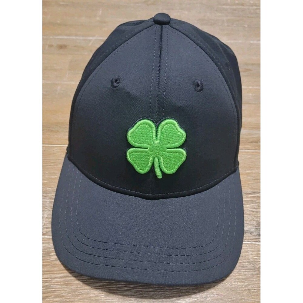 Black Cover Love Lucky Black Hat Green Logo Snapback Cap Golfing Golf Tennis